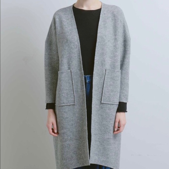 PRIORY Ro Smoking Jacket Grey Italian Boiled Wool - Picture 4 of 8